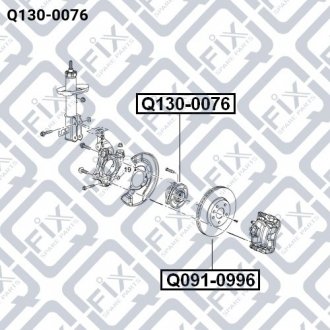 Ступица передн CHEVROLET CRUZE (J300) 2009- Q-FIX Q130-0076 (фото 1)