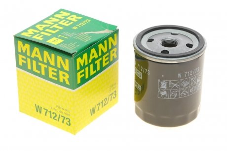 Фільтр масляний двигуна MANN W712/73 (фото 1)