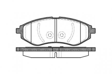 Комплект тормознх колодок, дисковой тормозной меха - ROADHOUSE 298600 (фото 1)
