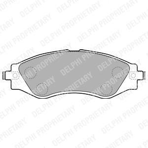 Комплект тормозных колодок, дисковый тормоз DELPHI LP1816 (фото 1)
