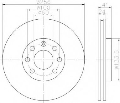 Комплект тормозных дисков (2шт.) Mintex MDC692 (фото 1)
