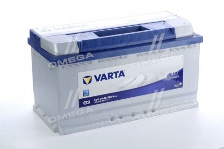 Аккумулятор 95Ah-12v BD(G3) (353х175х190),R,EN800 Varta ="595402080" (фото 1)