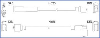 Комплект високовольтних проводів HITACHI 134227 (фото 1)