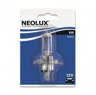Лампа h4 12v 6055 p43t standart (блістер 1шт)) - NEOLUX N472_01B