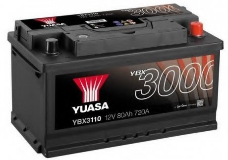 12V 80Ah SMF Battery (0) YUASA YBX3110