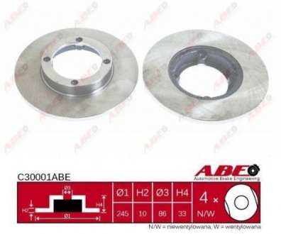 Тормозной диск ABE C30001ABE (фото 1)