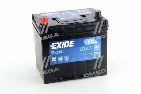 Акумулятор 60Ah-12v EXCELL (230х172х220), L, EN390 (б/в)) EXIDE EB605