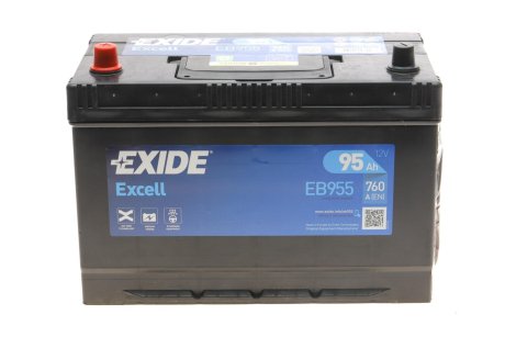 Стартерна акумуляторна батарея; Стартерна акумуляторна батарея EXIDE EB955 (фото 1)