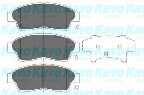Комплект тормозных колодок, дисковый тормоз KAVO KBP-9005 (фото 1)