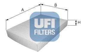 Фільтр, повітря у внутрішньому просторі UFI 53.014.00 (фото 1)