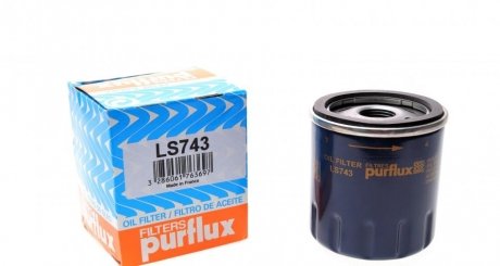Фільтр олії PEUGEOT 107 1,0 (1109Y3, 1109Y4, 1109L8) PURFLUX LS743 (фото 1)