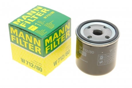 Фильтр масляный SAAB 9000 2.0-2.3 84-98 MANN W712/80 (фото 1)