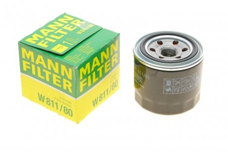 Фільтр масляний двигуна MANN W811/80 (фото 1)