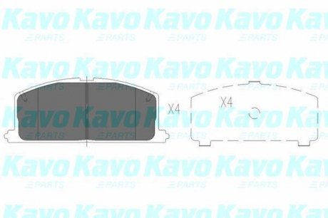 Комплект гальмівних колодок, дискове гальмо KAVO KBP-9109