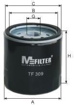 Фильтр масляный двигателя FORD TRANSIT (M-Filter) MFILTER TF309
