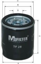 Фильтр масляный двигателя TOYOTA COROLLA, RAV4, AVENSIS 00- MFILTER TF28 (фото 1)