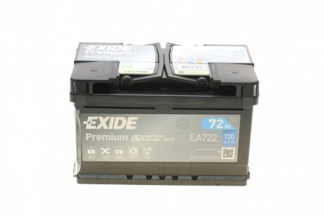 Акумулятор 72Ah-12v PREMIUM (278х175х175), R, EN720 (1-й сорт) EXIDE EA722