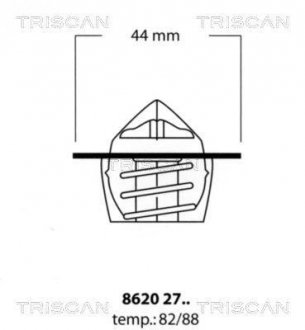 Термостат системи охолодження двигуна TRISCAN 8620 2782