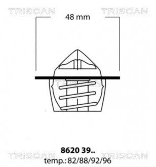 Термостат системи охолодження двигуна TRISCAN 8620 3988 (фото 1)