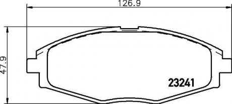 Комплект колодок тормозных дисковых тормозов (4шт) Mintex MDB1941 (фото 1)