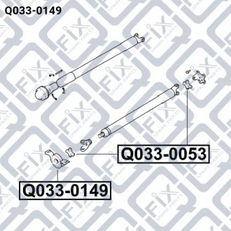 Подшипник подвесной карданного вала CHEVROLET CAPTIVA (C100) 2007-/OPEL ANTARA 2006- Q-FIX Q033-0149 (фото 1)