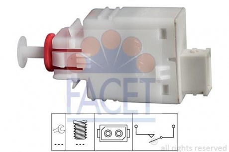 Выключатель, привод сцепления (Tempomat) Facet 7.1110 (фото 1)