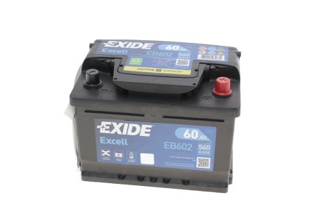 Стартерна акумуляторна батарея; Стартерна акумуляторна батарея EXIDE Eb602 (фото 1)