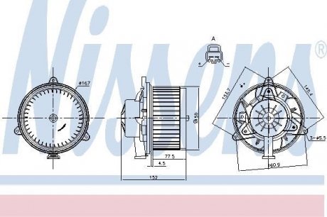 Мотор обігрівача chevrolet cruze 10-insignia 08- - Nissens 87248 (фото 1)