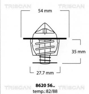 Термостат системи охолодження двигуна TRISCAN 8620 5682 (фото 1)