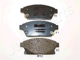 Комплект гальмівних колодок, дискове гальмо Japan Parts PAW13AF