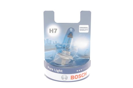 Лампа розжарювання 12V 55W H7 PURE LIGHT (blister 1 шт) Bosch 1987301012