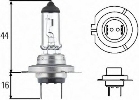 Лампа накаливания, фара дальнего света; Лампа накаливания, основная фара; Лампа накаливания, противотуманная фара; Лампа накаливания; Лампа накаливания, основная фара; Лампа накаливания, противотуманная фара; Лампа накаливания, фара с авт. системой с Hella 8GH007157-121 (фото 1)