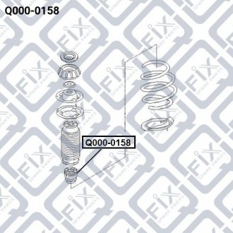 Відбійник аморт передній HYUNDAI ACCENT (RB) 11- Q-FIX Q000-0158 (фото 1)