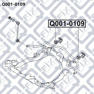 Втулка стаб-ра передня d 24.8 HYUNDAI TUCSON 04.06/KIA SPORTAGE III 04.05- Q-FIX Q001-0109