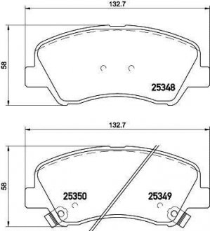 Колодки тормозные дисковые передние Hyundai Accent, i20/Kia rio 1.2, 1.4, 1.6 (11-) Nisshinbo NP6041 (фото 1)