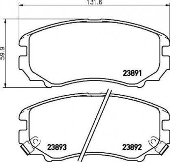 Колодки гальмові дискові передні Hyundai Tucson 2.0 (04-10)/Kia Cerato, Soul, Sportage 1.6, 2.0 (09-) Nisshinbo NP6091