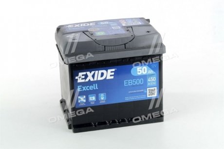 Аккумулятор 50Ah-12v EXCELL(207х175х190),R,EN450 !КАТ. -10% EXIDE EB500 (фото 1)