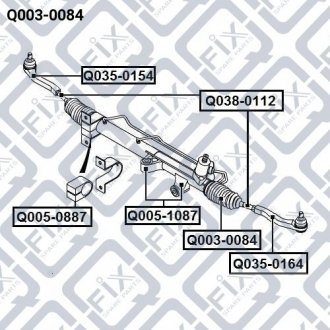 Пильовик рульової рейки SSANG YONG KYRON 2005- Q-FIX Q003-0084