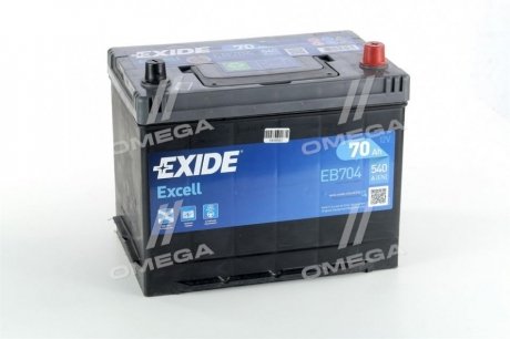 Акумулятор 70Ah-12v EXCELL (266х172х223),R,EN540 EXIDE EB704