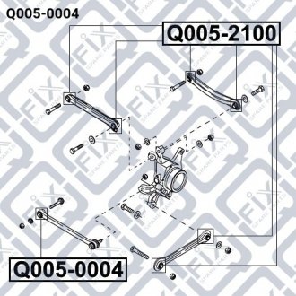 Сайлентблок задн тяги MERCEDES BENZ ML-CLASS 164 2004-2011 Q-FIX Q005-0004 (фото 1)