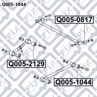 Сайлентблок задн продольного рычага TOYOTA LAND CRUISER 200 UZJ200/VDJ200 2007- Q-FIX Q005-1044 (фото 1)