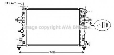 Радіатор Astra -H 1.4i / 1.8i 02/04- (AVA) AVA Cooling Systems OLA2362