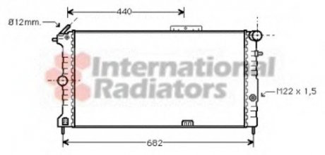 Радиатор VECTRA A 14-16-18-20-17D Van Wezel 37002190