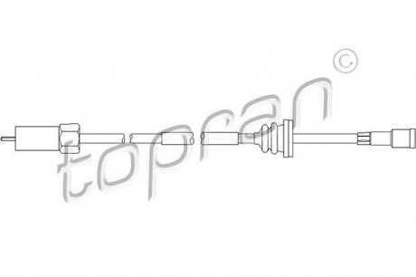 Трос спидометра Opel Astra/Vectra 1.4, 1.6, 1.8, 2.0, 1.7TD Topran 202222 (фото 1)