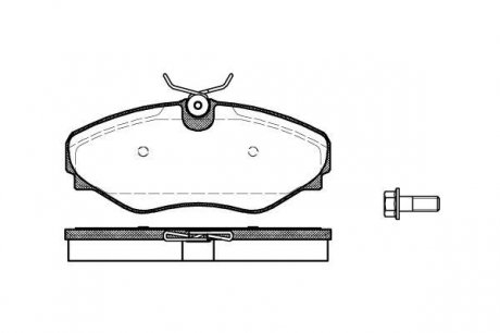 Колодки гальмові дискові передні, RENAULT Trafic/Vivaro, 01- WOKING P9343.20