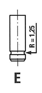 Клапан выпускной RENAULT 4165/R EX Freccia R4165/R