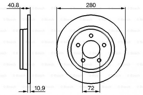 Гальмівний диск Bosch 0 986 479 181 (фото 1)