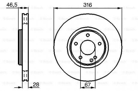 Гальмівний диск Bosch 0 986 478 625 (фото 1)