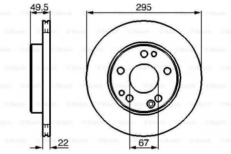 Гальмівний диск Bosch 0 986 478 525