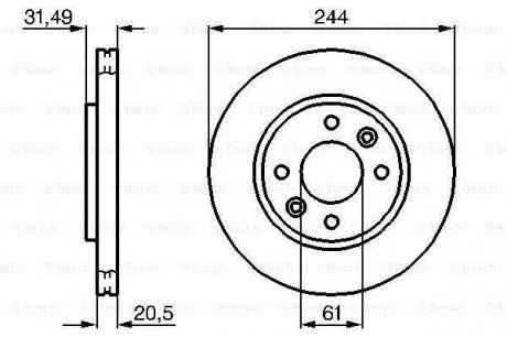 Гальмівний диск Bosch 0 986 478 278